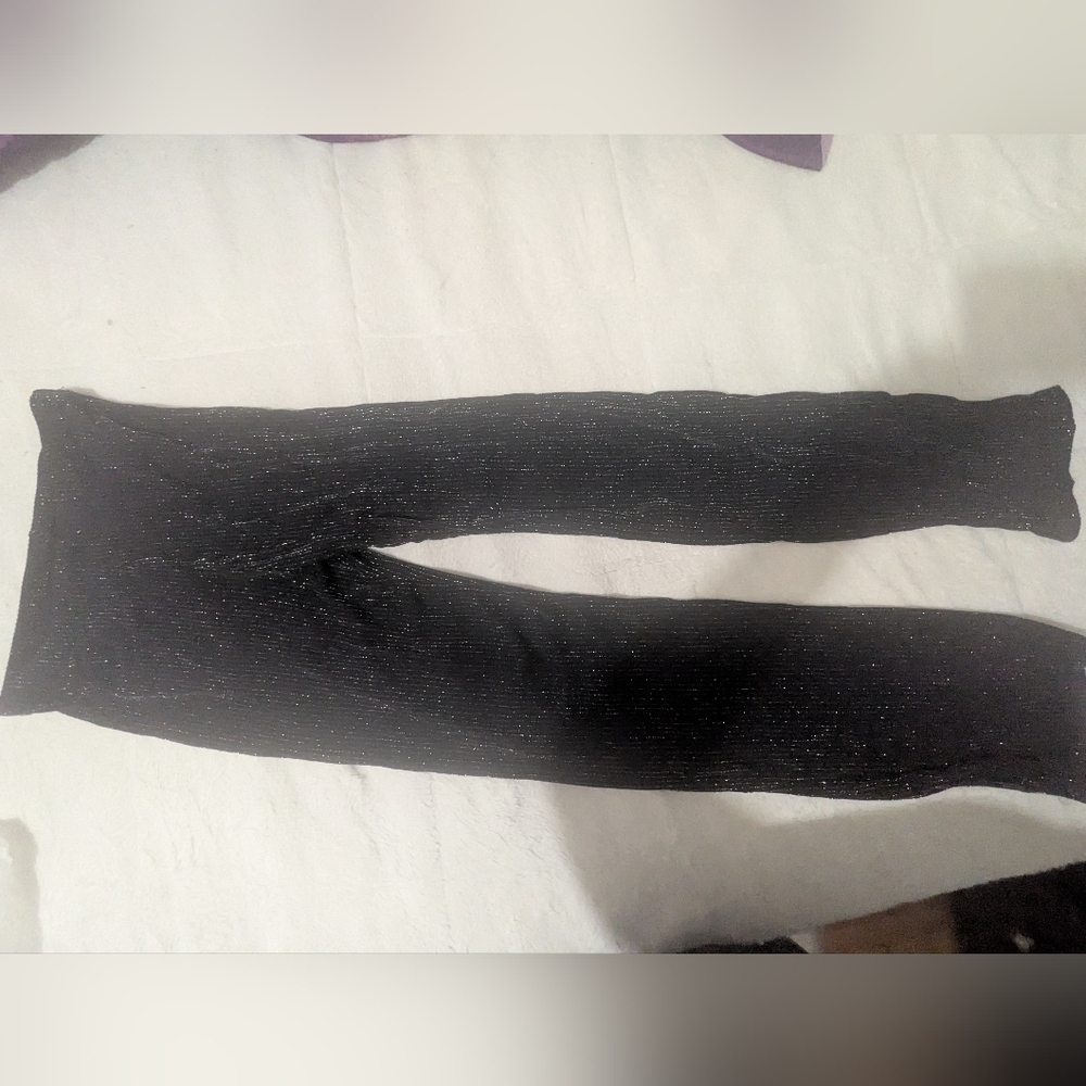 SHEIN Black Textured Leggings
